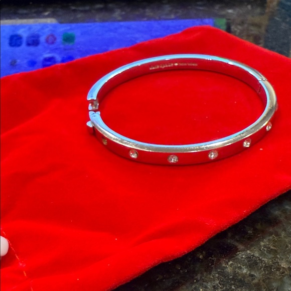 Kate Spade Love click bracelet. Silver tone. Diamond-like stones. - Picture 3 of 7